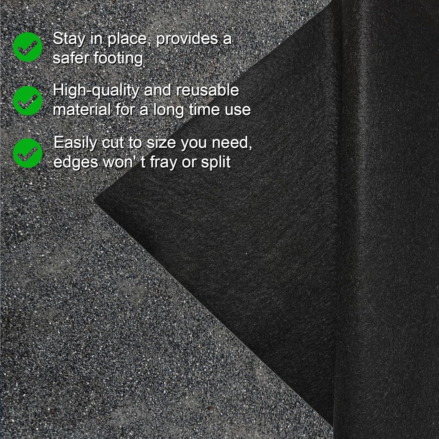 AAIN Oil Spill Mat (60" x 72"), Garage Floor Mat, Absorbent Oil Pad, Premium Maintenance Mat, Waterproof, Protect Garage Surface from Spill & Stain, Reusable, Washable, Durable, Black