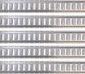 US Cargo Control E Track, Made in USA, 12 Gauge Steel 5 FT Galvanized E Track Rail (5-Pack) Horizontal ETrack Rails for Trailers, Garages, Cargo Vans, 6,000 Pounds Break Strength Per E-Track Slot