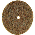 CS Unitec 80650 FIX Fleece (Nonwoven) Disc for The FIX Hook and Loop System, 6" Diameter, Coarse (Brown) (Pack of 10)