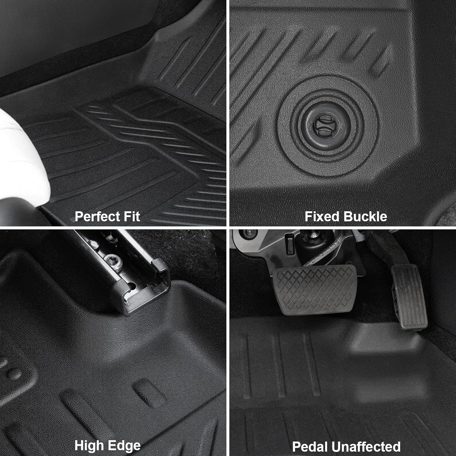 Floor Mats Set for Honda HR-V 2026 2025 2024 2023(Hybrid & Gasoline), Full Coverage All Weather Floor Mats Cargo Mat with Backrest Protectors & Door Sill Guards for Honda HRV Accessories