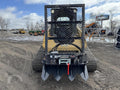 7.5T Skid Steer Winch, 93 FT Steel Cable Forestry Logging Winch, 15000 LB Pulling Capacity, Manual Clutch, Ground Stabilizer Jaw, Safety Screen
