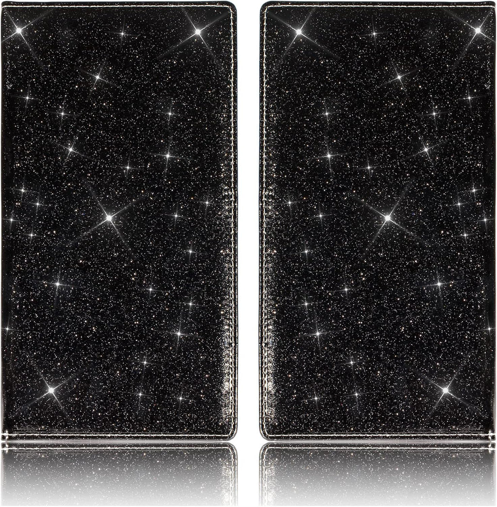 TOURSUIT Car Registration and Insurance Card Holder, Vehicle License Document Glove Box Compartment Organizer, Interior Car Accessories for Women Men Teens (Glitter Black)
