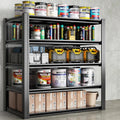 72" H Shelving Unit 5 Tiers Heavy Duty Garage Shelving 3000LBS Storage Racks Adjustable Metal Shelves Industrial Utility Rack for Garage, Workshop, Basement, Home Office 72" H*47.2W*23.6D