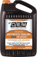 OEM Recochem American Vehicles Premium Antifreeze 50/50 Extended Life Coolant Orange, 1 Gallon, 4 Pack