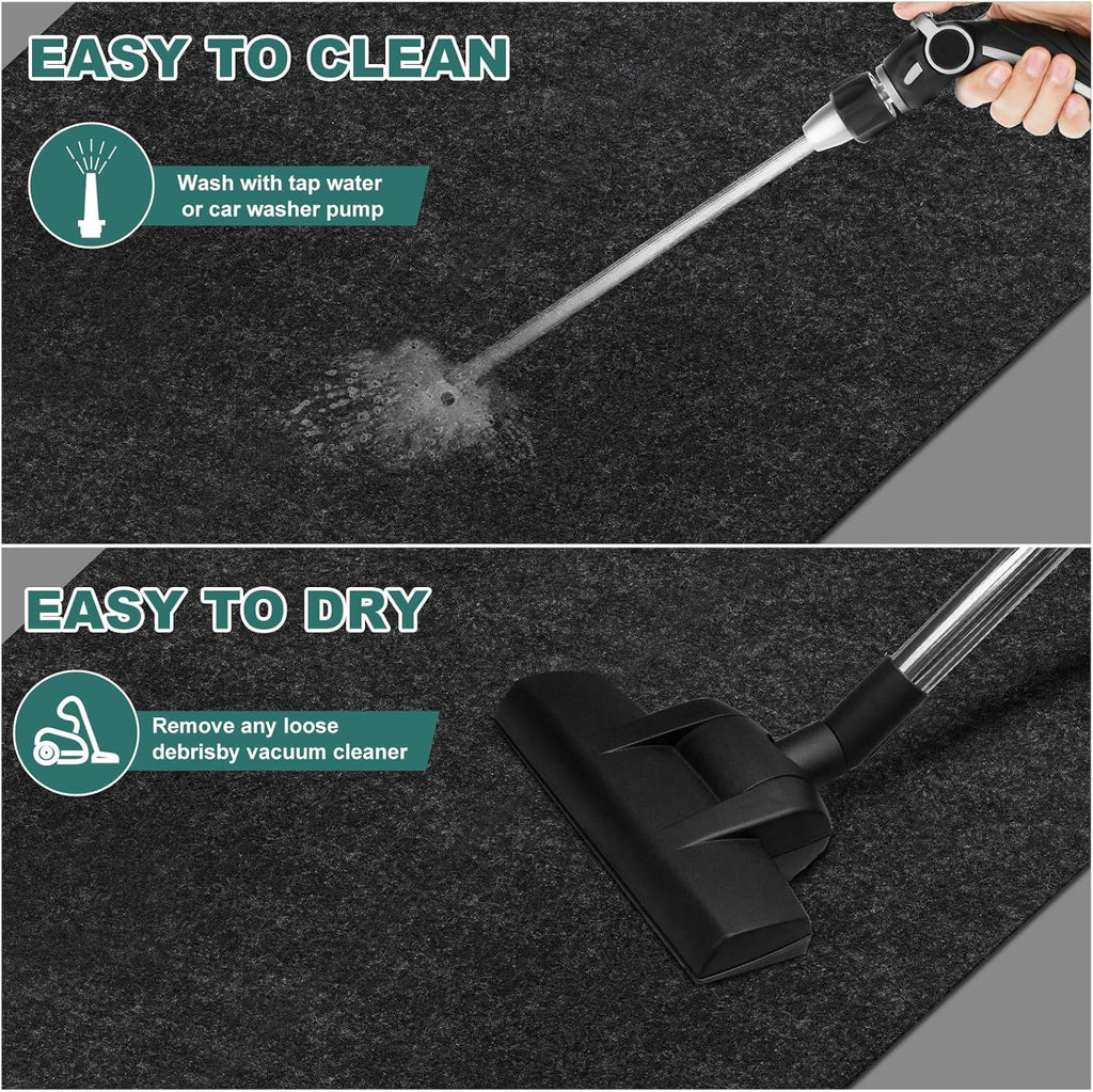 36" x 60" Oil Drip Mat for Garage Driveway, Reusable Rubber Floor Oil Spill Leak Absorbent Pads for Motorcycle Car Oil Leak Stain Resistant(2pcs)