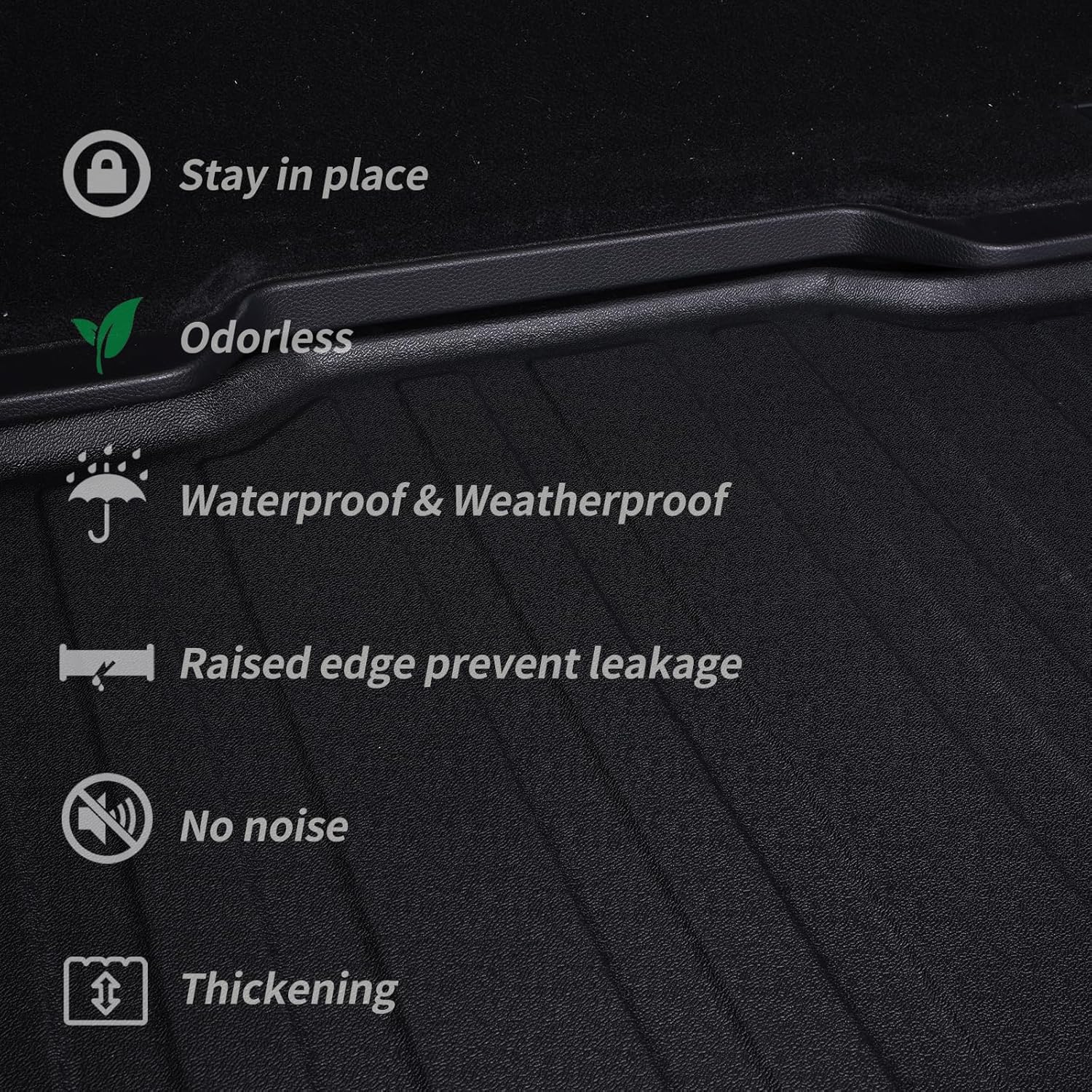 Large Cargo Liners Custom Fit 2024 2025 for Mazda CX90 CX 90 TPE All Weather Trunk Mat Accessories, Waterproof Rear Cargo Mat Easy to Clean for 2024 Mazda CX-90-Black