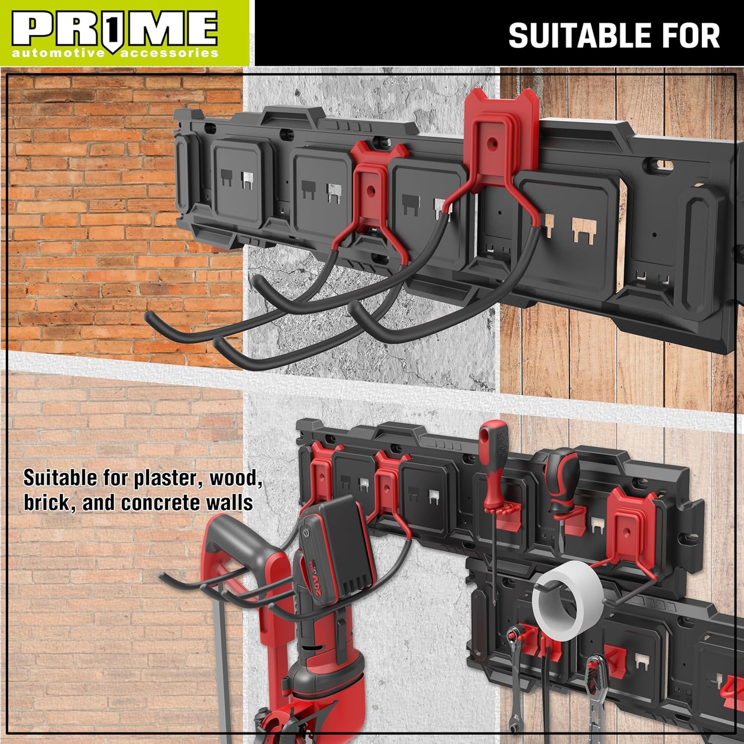PR1ME Garage Hook, 1 Pack Heavy Duty Garage Wall Mount Hook, C Utility Garage Wall Storage Hook, Garage Storage Organization and Tool Hanger for Hoses, Extension Cords and Recreational Equipment