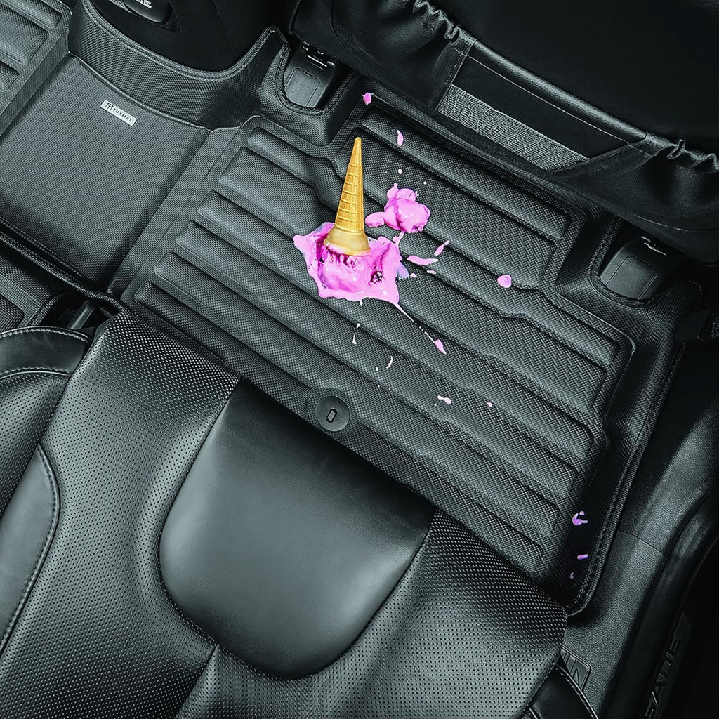 TuxMat - for Mercedes-Benz GLC 2023-2026 Models - Custom Car Mats - Maximum Coverage, All Weather, Laser Measured - This Full Set Includes 1st and 2nd Rows