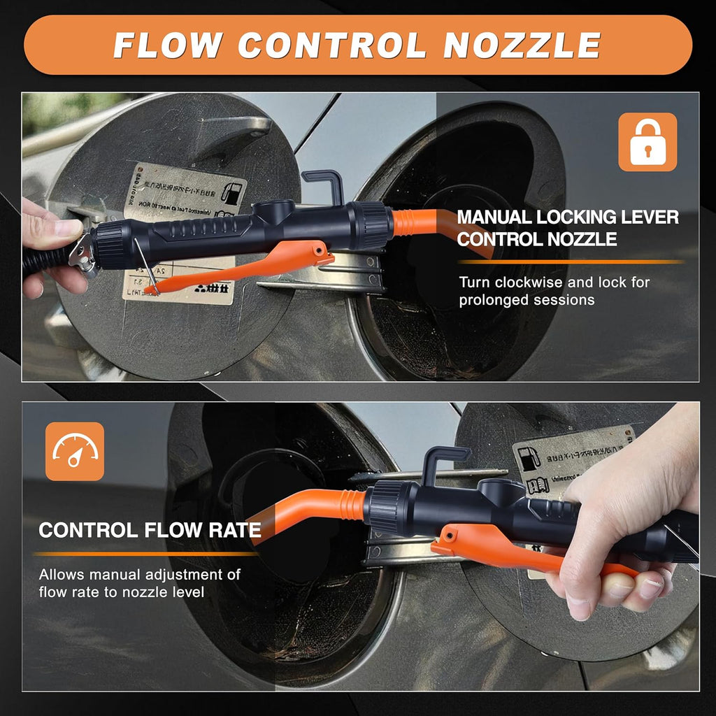 Portable Battery Operated Electric Fuel Transfer Pump, 2.2GPM, for transferring fuel oil, gasoline, diesel and water, easy to use Manual Fuel Pump, Multi-scenario Use Siphon Pumps