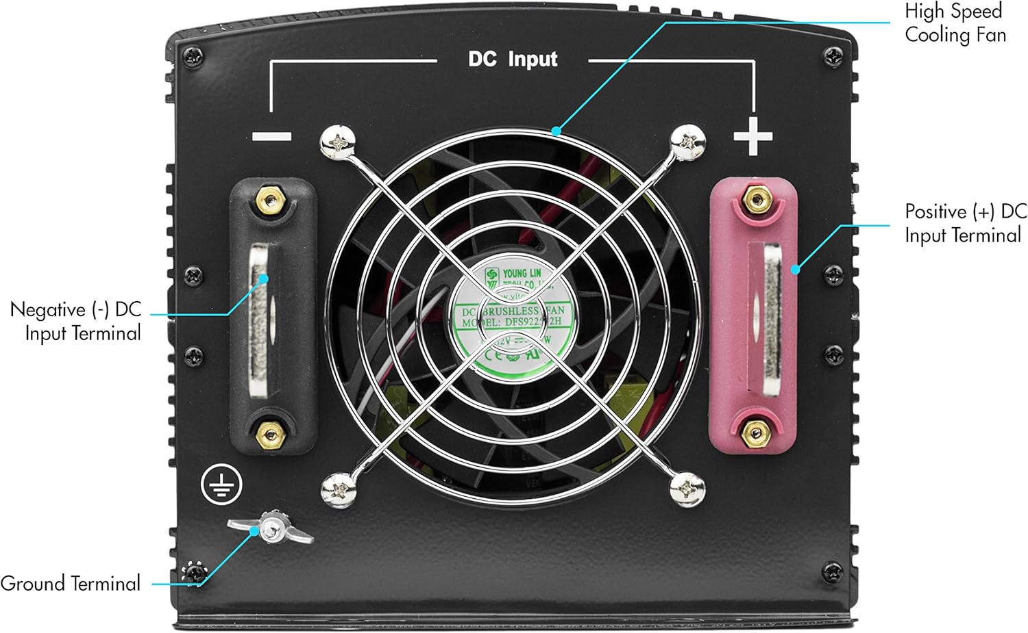 Wagan EL3742-4 24V 3000 Watt Power Inverter with Remote Control 6000 Watt Surge Peak Power Converter for Home RV Camping Van Life Off Grid