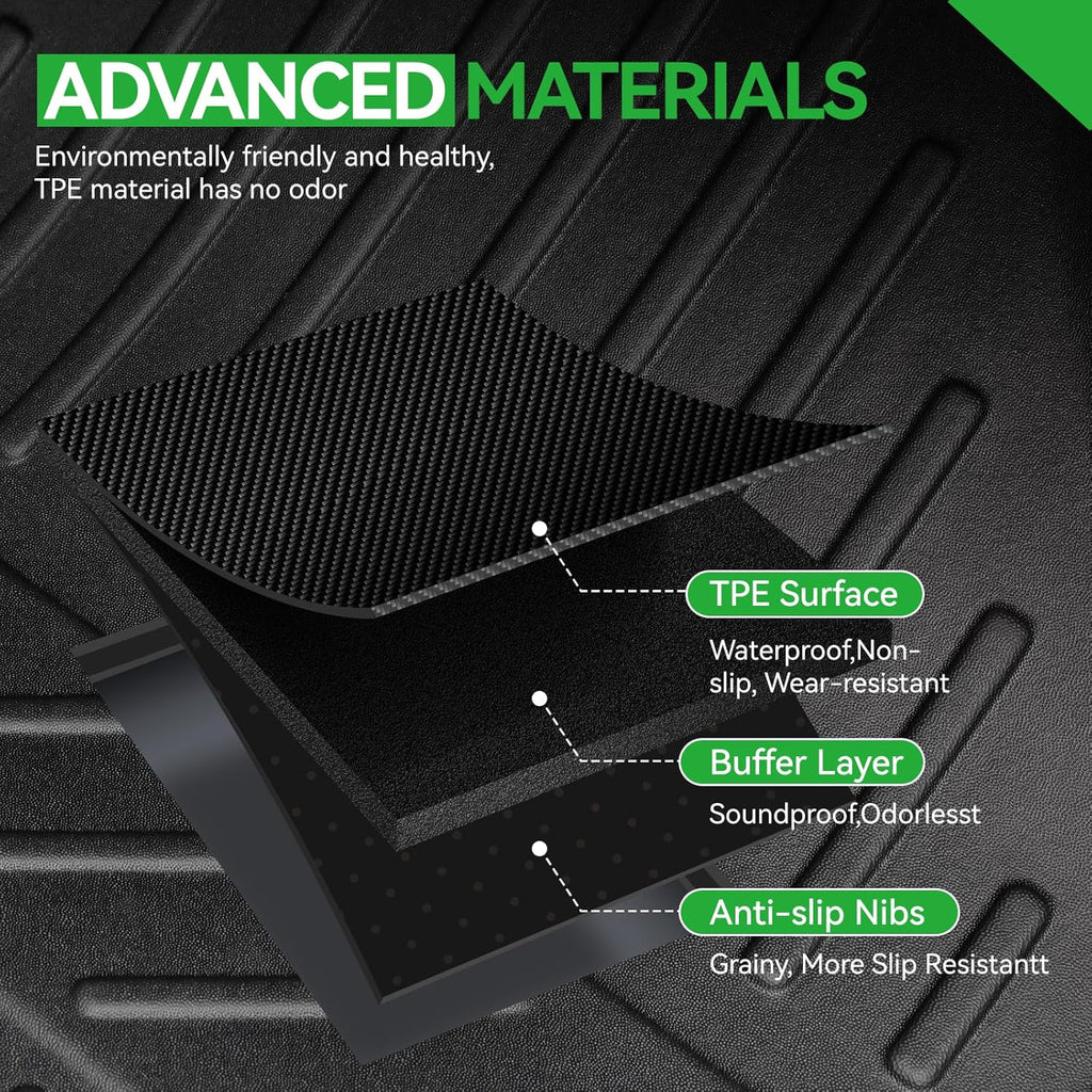 Under Cargo Mat for 2025 Chevy Equinox Fuel (Non EV), All Weather TPE 2nd Layer Trunk Mat for Chevrolet Equinox Accessories