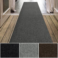 iCustomRug Spartan Weather Warrior Duty Indoor/Outdoor Utility Ribbed in 3ft,4ft,6ft Widths 70 Custom Sizes with Natural Non-Slip Rubber Backing 4'X52' in Charcoal