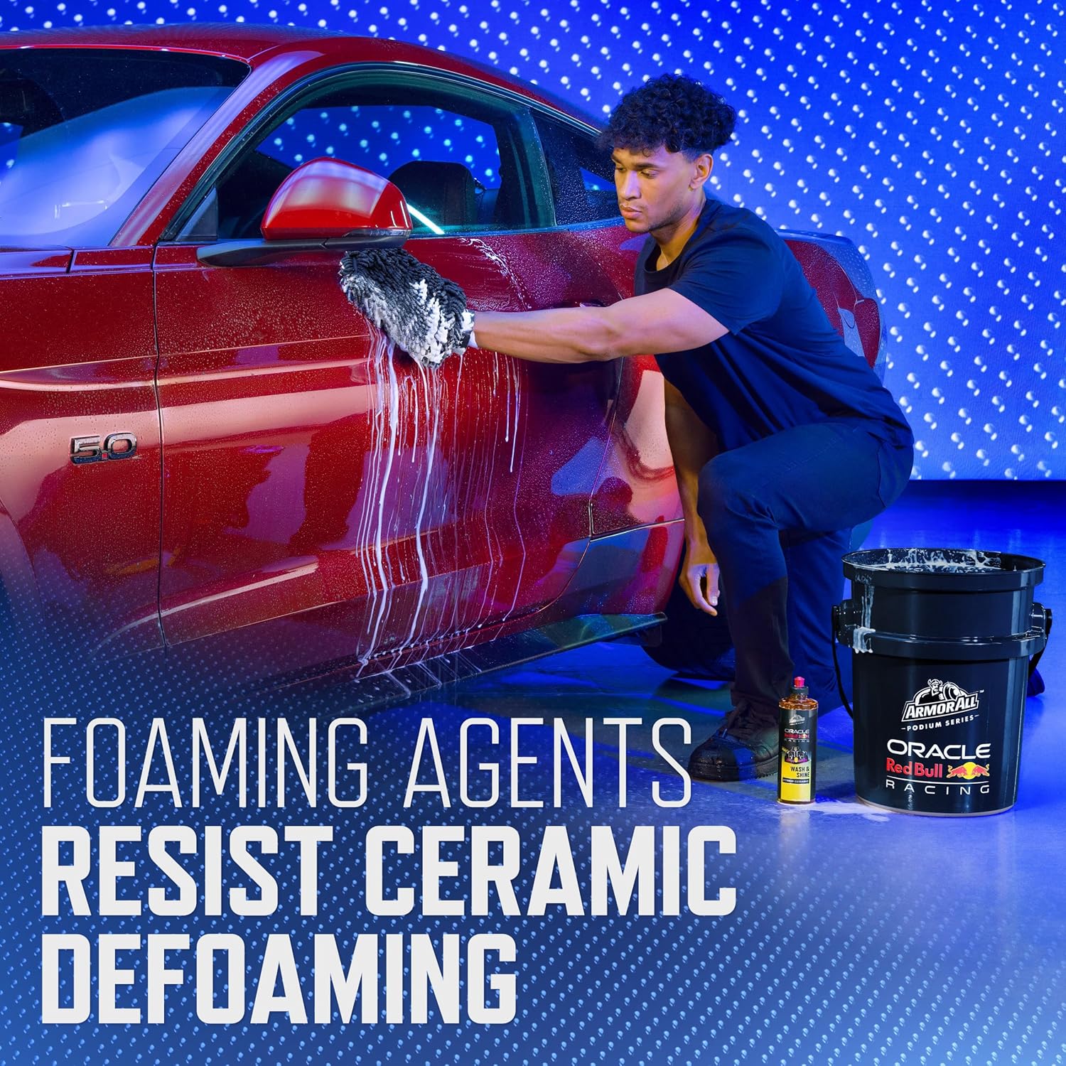 Armor All Podium Series Hybrid Ceramic Wash & Shine, 16 fl oz, 2-in-1 Car Wash and Wax Developed in Collaboration With Oracle Red Bull Racing