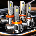 [2025 Upgrade] H 11 90 05 Led Bulb Combo, [900% Brightest] 50000lm Brightness Fog Lights Bulbs Real 1:1 Mini Size Design, 6000k Cool White，Pack of 4