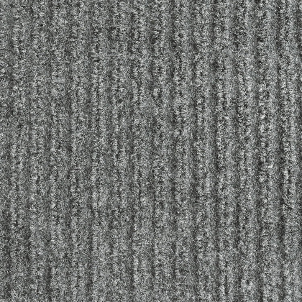 iCustomRug Spartan Weather Warrior Indoor/Outdoor Utility Ribbed Carpet Runner with Non-Slip Thermoplastic Rubber Backing, 3ft X 54ft in Grey