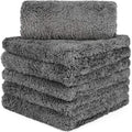 CARCAREZ Microfiber Towels for Cars, Car Drying Wash Detailing Towel with Plush Edgeless Microfiber Cloth (Grey)