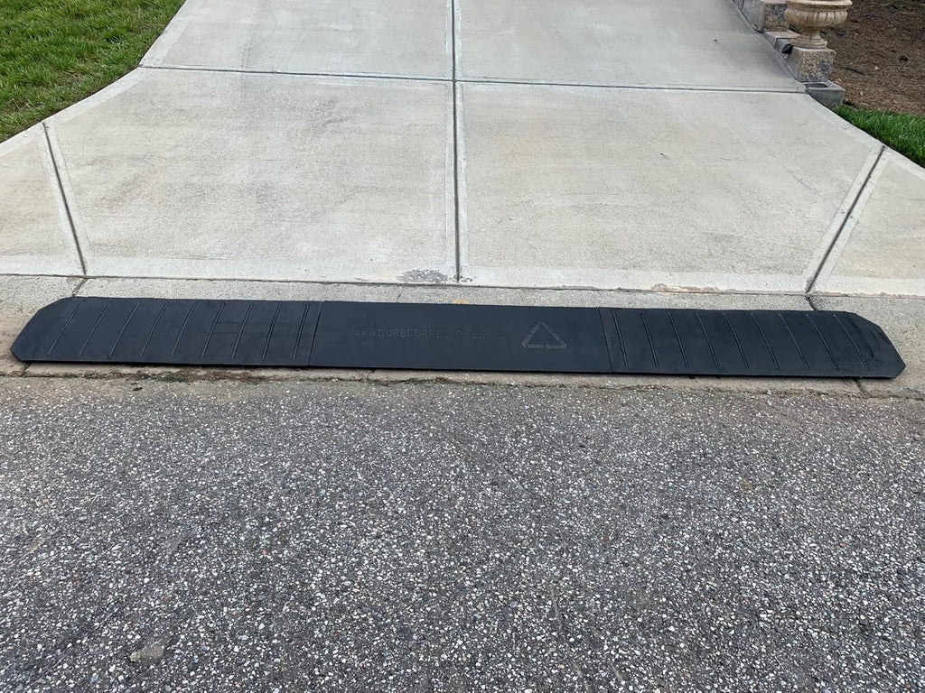 – Driveway Curb Ramps – Low Profile Car Ramps – 3 Piece Expandable Set – Made from Heavy Duty Recycled Rubber – Eliminate Scraping and Damage On Your Car Truck RV
