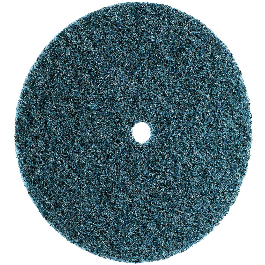 CS Unitec 80652 FIX Fleece (Nonwoven) Disc for The FIX Hook and Loop System, 6" Diameter, Fine (Blue) (Pack of 10)