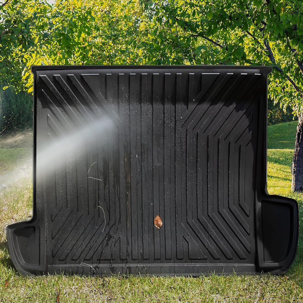 OEDRO Cargo Trunk Liner Floor Mat Compatible with 2010-2024 Toyota 4Runner with 3rd Row Seats, Unique Black TPE All-Weather Guard Cargo Mats