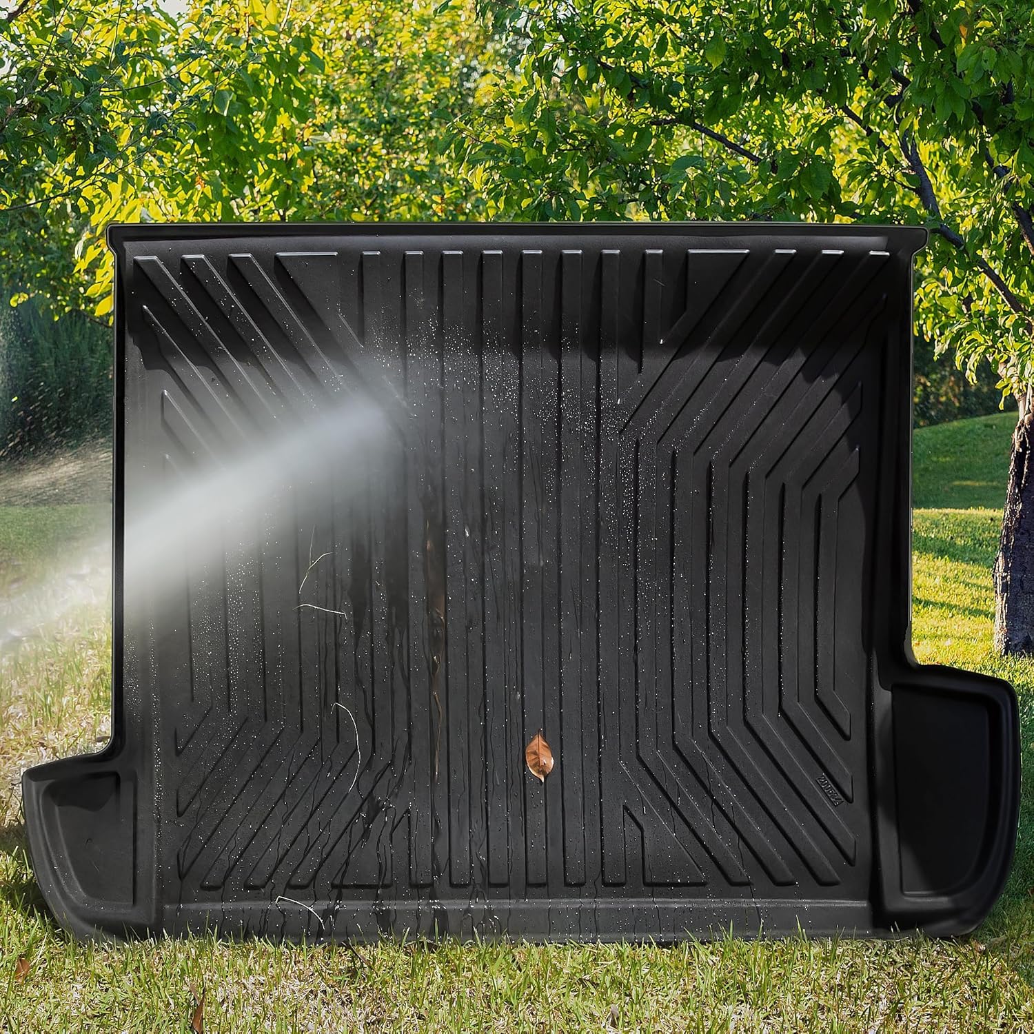 OEDRO Cargo Trunk Liner Floor Mat Compatible with 2010-2024 Toyota 4Runner with 3rd Row Seats, Unique Black TPE All-Weather Guard Cargo Mats