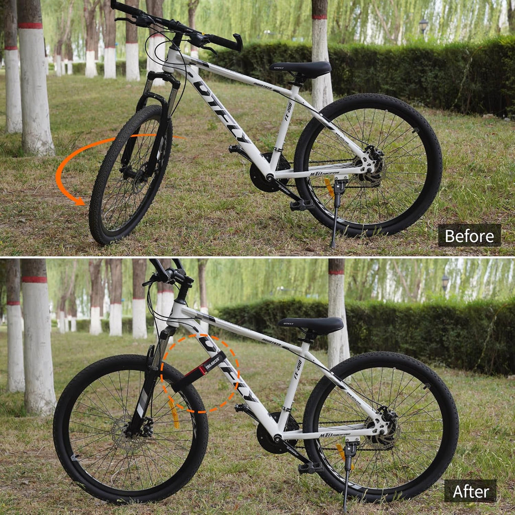 Bike Rack Straps with Extra-Wide Silicone Anti-Slip Coating, 2-Pack Trilancer Adjustable Bike Wheel Stabilizer Strap with Hook and Loop for Car and Wall Mount,Transportation and Storage (29.5''x1.5'')