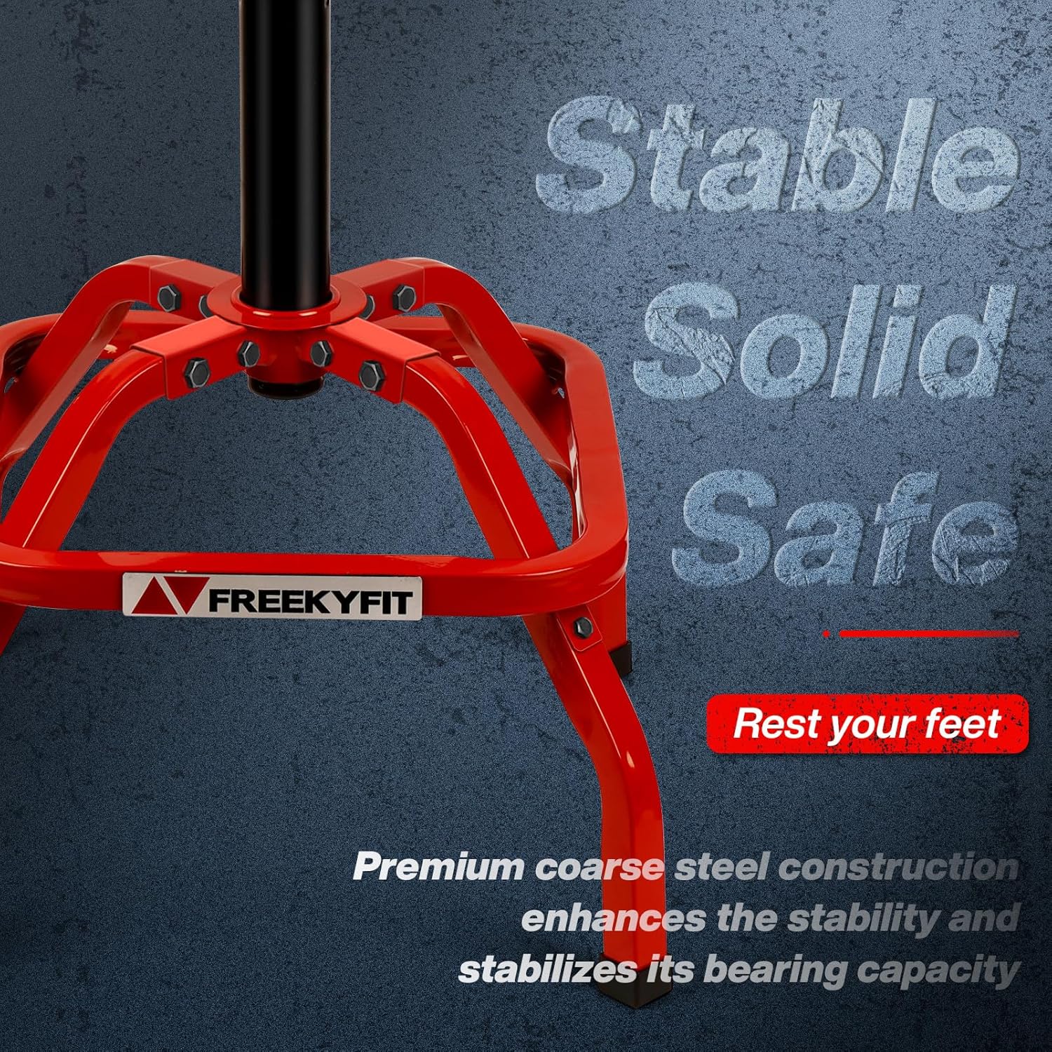 Garage Stool, Adjustable Height Swivel Work Mechanic Shop Stool with Backrest, Pneumatic Shop Chair for Home, Workshop, 300 LBS Capacity, 360° Rotation, Heavy Duty, Red
