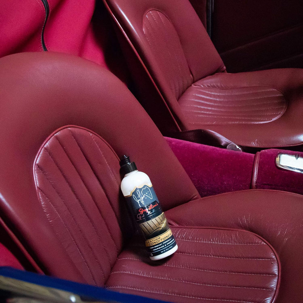 Jay Leno's Garage Leather Conditioner – 16 oz | Nourishes & Protects Car Leather | Lanolin & Beeswax Formula | Prevents Cracking & Fading | Non-Greasy Finish
