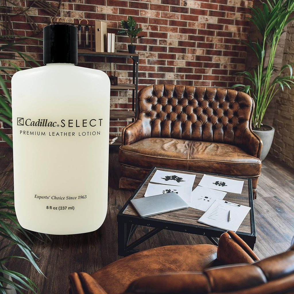 Cadillac Select Leather Lotion Cleaner and Conditioner- For Handbags, Sofas, Jackets, Furniture, Purses, and More