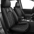 AOMSAZTO Ford Ranger Seat Covers: Full Set Custom Fit 2019 2020 2021 2022 2023 2024 2025 Ford Ranger Breathable Waterproof Leather Seat Protector(5 Seats, Black)