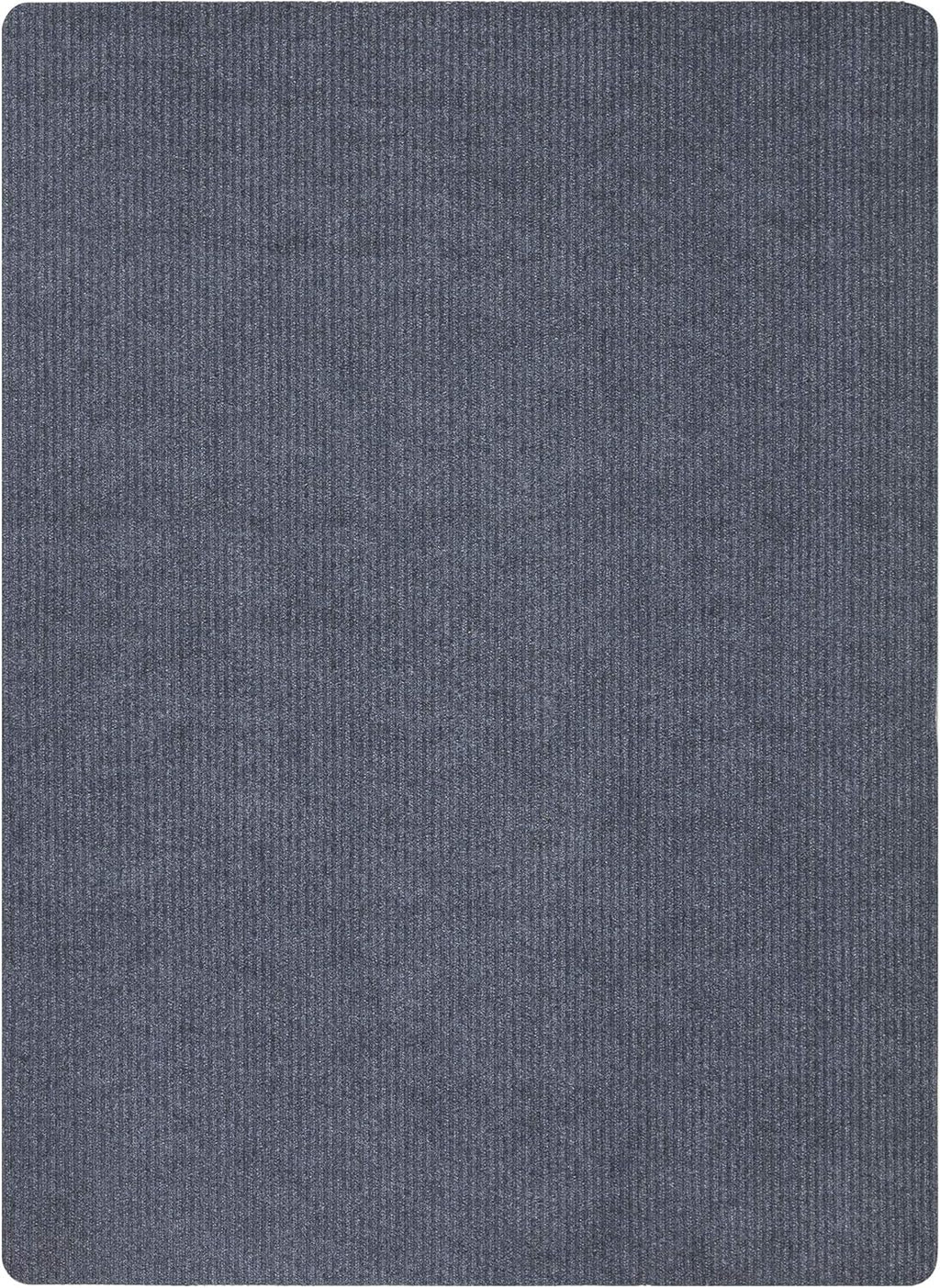 Ottomanson 5' x 6'6" Mud Mat Area Rug Scraper Carpet - Non-Slip, Dirt Trapping for Indoor & Outdoor Use - Ideal for Entryway, Garage, Kitchen, Patio & High-Traffic Areas, Gray