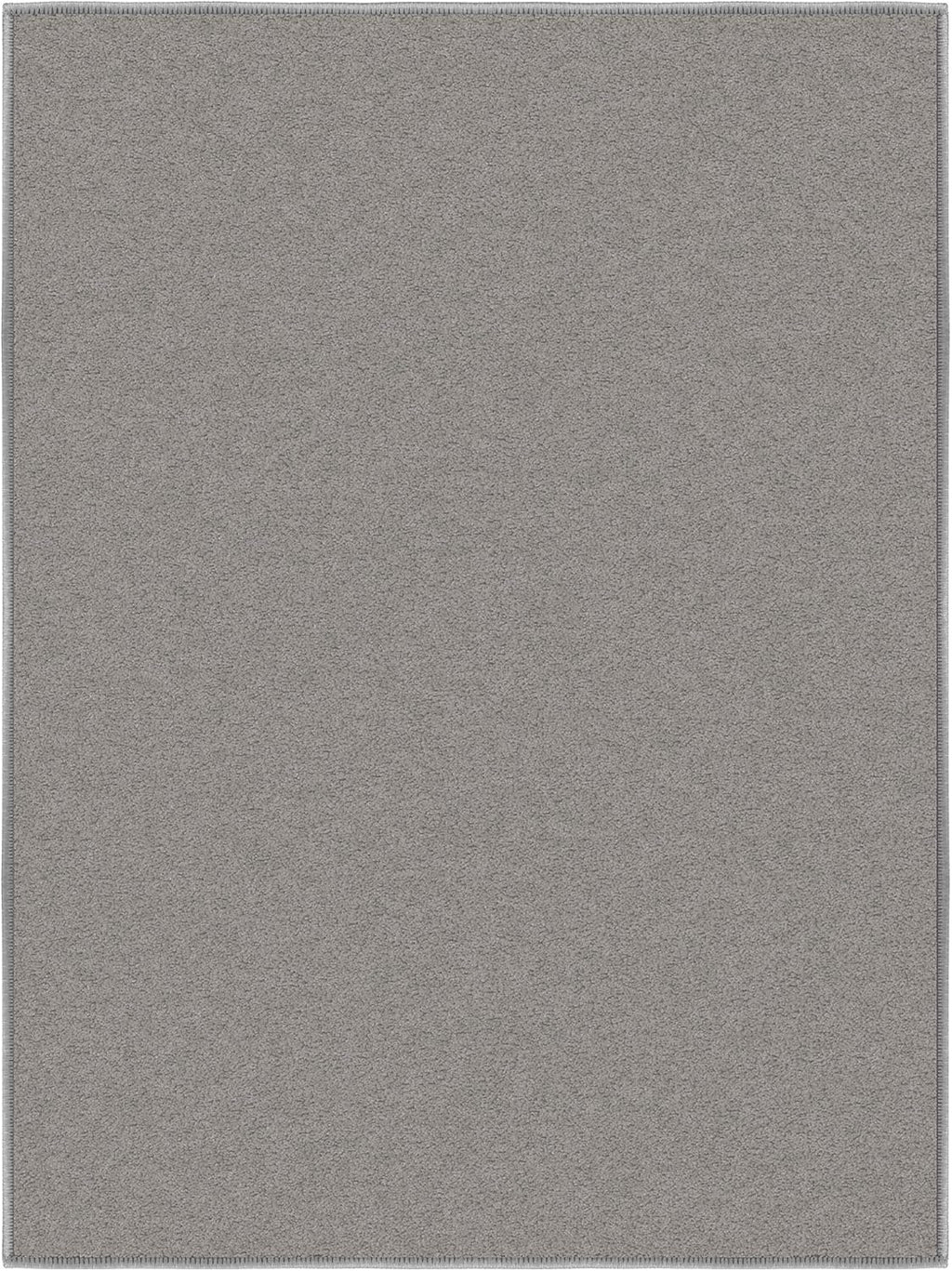 Ottomanson Rugs for Entryway 2'3" x 3' Non Slip Solid Small Area Rugs Durable Front Door Mat Rug Stain Resistant Entrance Rugs for Bathroom Kitchen Bedroom & Living Room, Gray