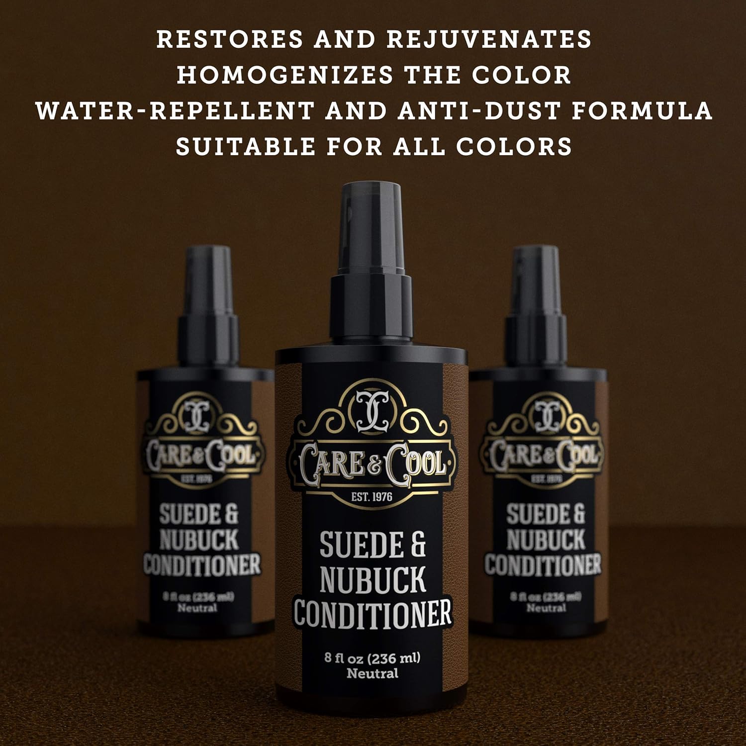 Care & Cool Suede and Nubuck Conditioner, Renovator, and Protector. Your Best Choice for Waterproofing and Rejuvenating The Delicate Structure Against The Elements and Abrasive Impurities (8 Fl Oz)