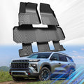 Car Floor Mats for Chevrolet Chevy Traverse 2018-2024 2025 Accessories,TPE All Weather Protection Floor Mats,Only 7 Seaters Custom Fit 3 Rows Car Floor Liners Set,Heavy Duty Accessories,Black
