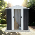 5X3 FT Outdoor Storage Shed, Waterproof Metal Garden Sheds w/Lockable Sliding Doors and Vents, Weather Resistant Tool Storage House for Backyard, Patio, Lawn, Dark Grey