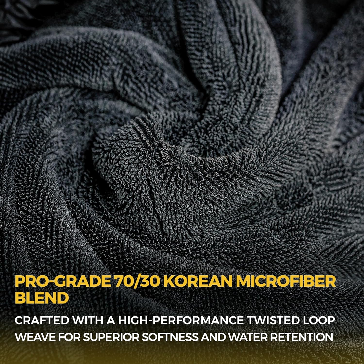 The Giant Giant 24"x36" Car Drying Towel – Ultra Absorbent 1200 GSM Twisted Loop Microfiber, Scratch-Free, Streak-Free, 70/30 Korean Blend – Includes Wash Mitt & Glass Towel for Auto Detailing