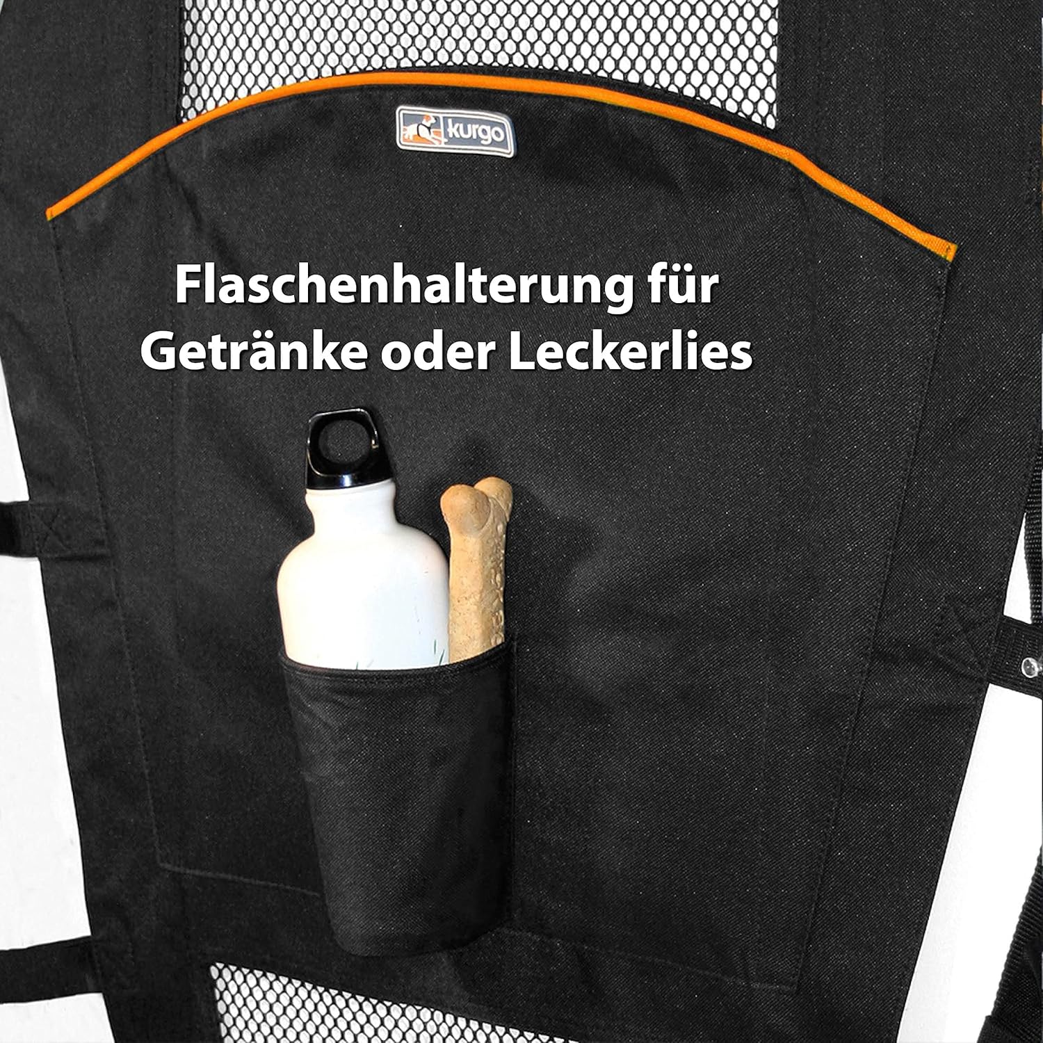 Kurgo Backseat Dog Barrier for Cars & SUV, Automotive Pet Barrier, Backseat Barrier for Dogs, Reduce Distractions While Driving, Mesh Opening, Easy Installation, Storage Pockets, Universal Fit