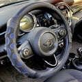 PINCTROT Large Size Steering Wheel Cover Great Grip with 3D Honeycomb Anti-Slip Design, 15.5-15.75 Inch (Blue)