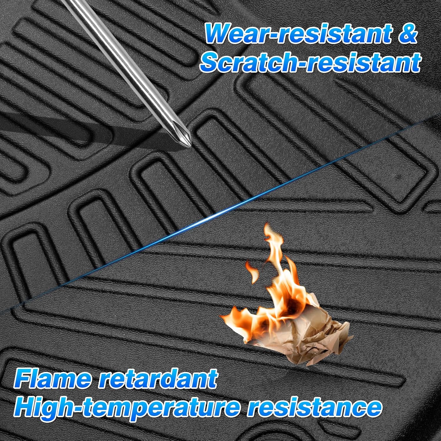 Cartist Floor Mats Fit for Chevrolet Blazer EV 2024 2025 2026/Cadillac Lyric 2023-2025 2026 All Weather Floor Mat Heavy Duty Carpet Protection