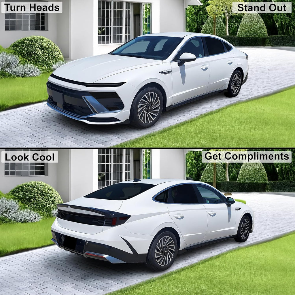 BOGAR TECH DESIGNS Precut for Hyundai Sonata 2024-2025 Full Headlight Taillight Tint Kit, Dark Smoke