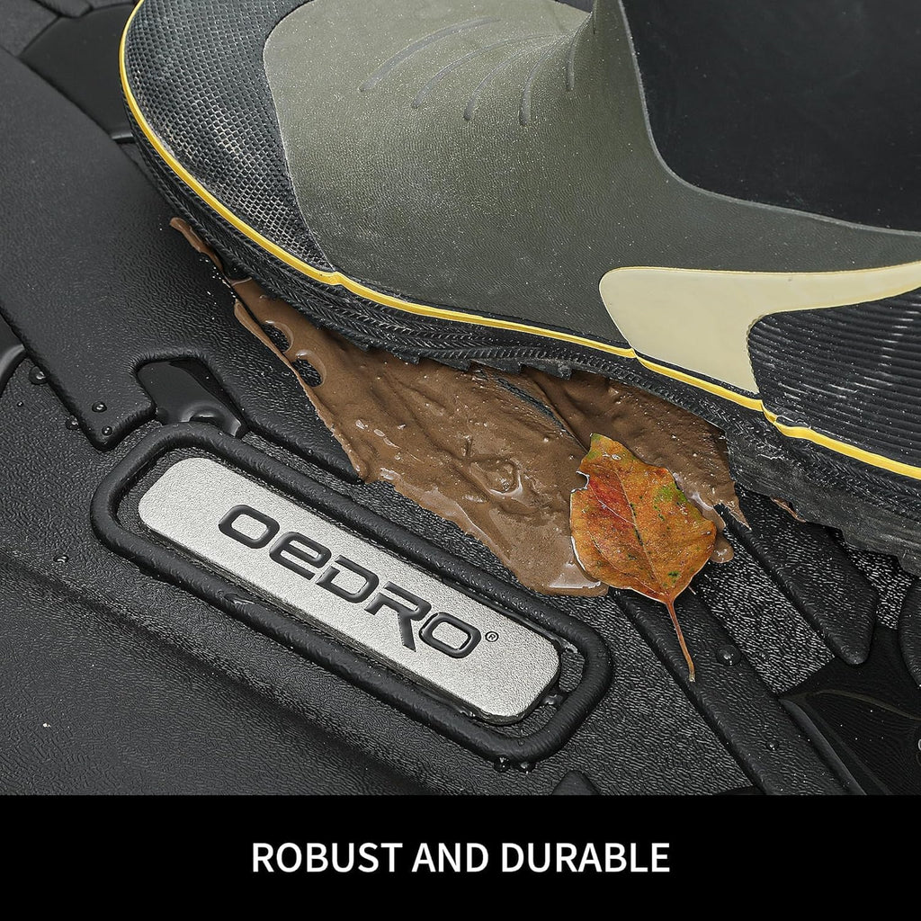 OEDRO Floor Mats Fit for Toyota Tacoma 2024 2025 Double Cab Auto Trans (NOT for Hybrid), Custom TPE All Weather Floor Liners for Tacoma TRD/SR/SR5/limited Car Front&Rear 2 Row Mats