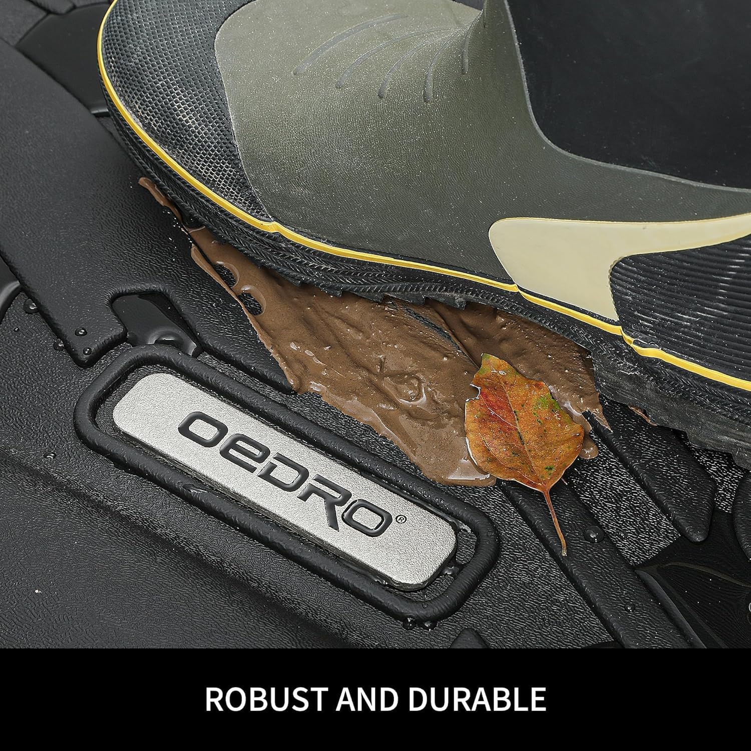 OEDRO Floor Mats Fit for Toyota Tacoma 2024 2025 Double Cab Auto Trans (NOT for Hybrid), Custom TPE All Weather Floor Liners for Tacoma TRD/SR/SR5/limited Car Front&Rear 2 Row Mats