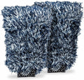 Chemical Guys, The Dually, Dual-Fiber, Wet-Dry Use, Microfiber Wash Mitt, (Car Wash Mitt Great for Car, Truck, SUV, RV, & More) Dark Blue + White, (2 Pack) MIC51702