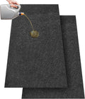 2 Pcs 36 x 60 Inch Oil Spill Mat for Driveway Garage Under Car Leaks Absorbent Oil Pad, Black Rubber Mat Garage Floor Protecting with Waterproof Backing, Reusable, Washable, Non Slip