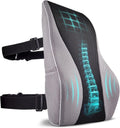 Extra Dense Lumbar Pillow with Double Adjustable Straps - Ergonomic Lumbar Support Pillow for Office Chair, Car, Couch Firm Back Support for Lower Back & Spine Pain Relief Memory Foam Cushion