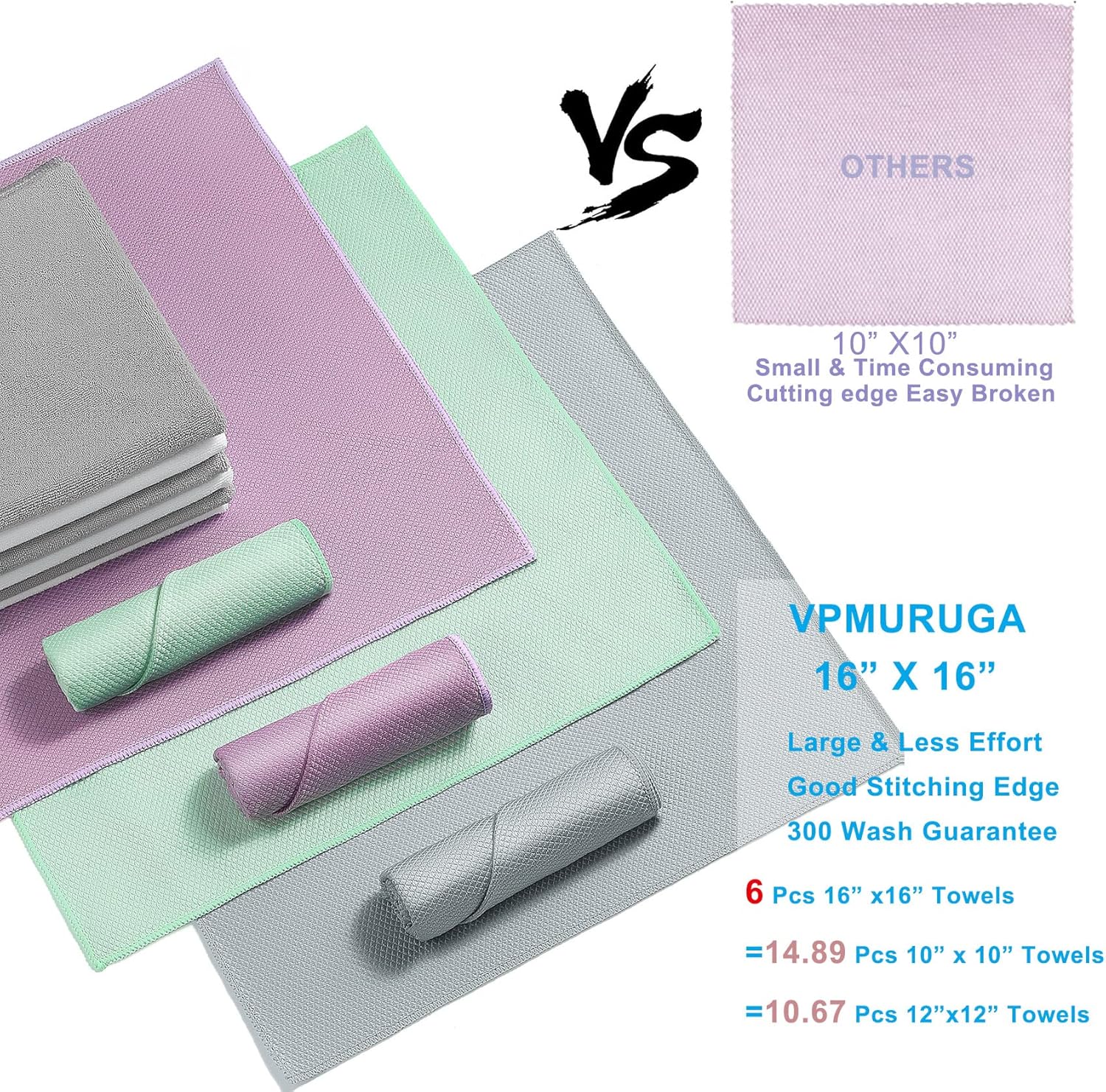Streak Free Miracle Cleaning Cloths Easy Clean Nanoscale,Fish Scale Microfiber Window Mirror Glass Car Stainless Steel Cleaning,Lint Free Dish cloth Wine Glass Polishing Towel,Reusable,Pack 6,Pink