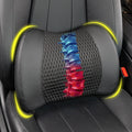 Memory Foam Lumbar Support Cushion Relieves Lower Back Pain Car Seat Office Chair and Wheelchair Back Pillow with Breathable 4D Mesh Black