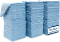 S&T INC. 150 Pack Microfiber Cleaning Cloth, Bulk Towels for Home, Reusable Microfiber Towels for Cars, Cleaning Rags, Light Blue, 11.5 Inches x 11.5 Inches, 150 Count