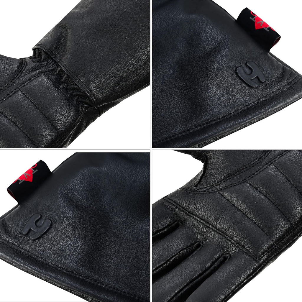 Hugger Women’s Classic Motorcycle Glove Seasonal Wind Stopper Lined Gauntlet