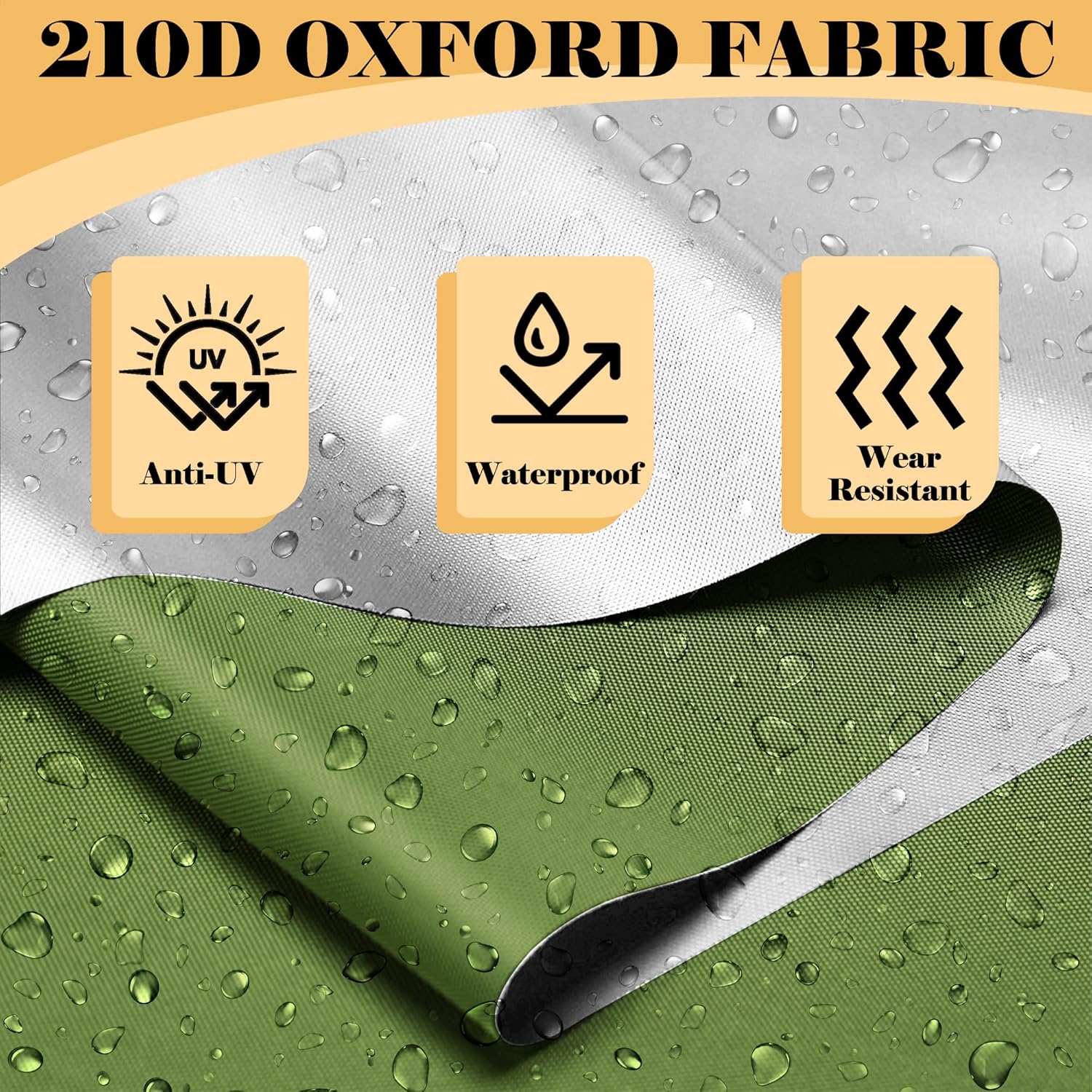 Bike Storage 7.3 x 5ft, Outside Storage Waterproof Oxford Fabric for 4 Bikes, Bike Shed, Garden Sheds & Outdoor Storage (Arch Green - XXL for 4-5 Bikes)