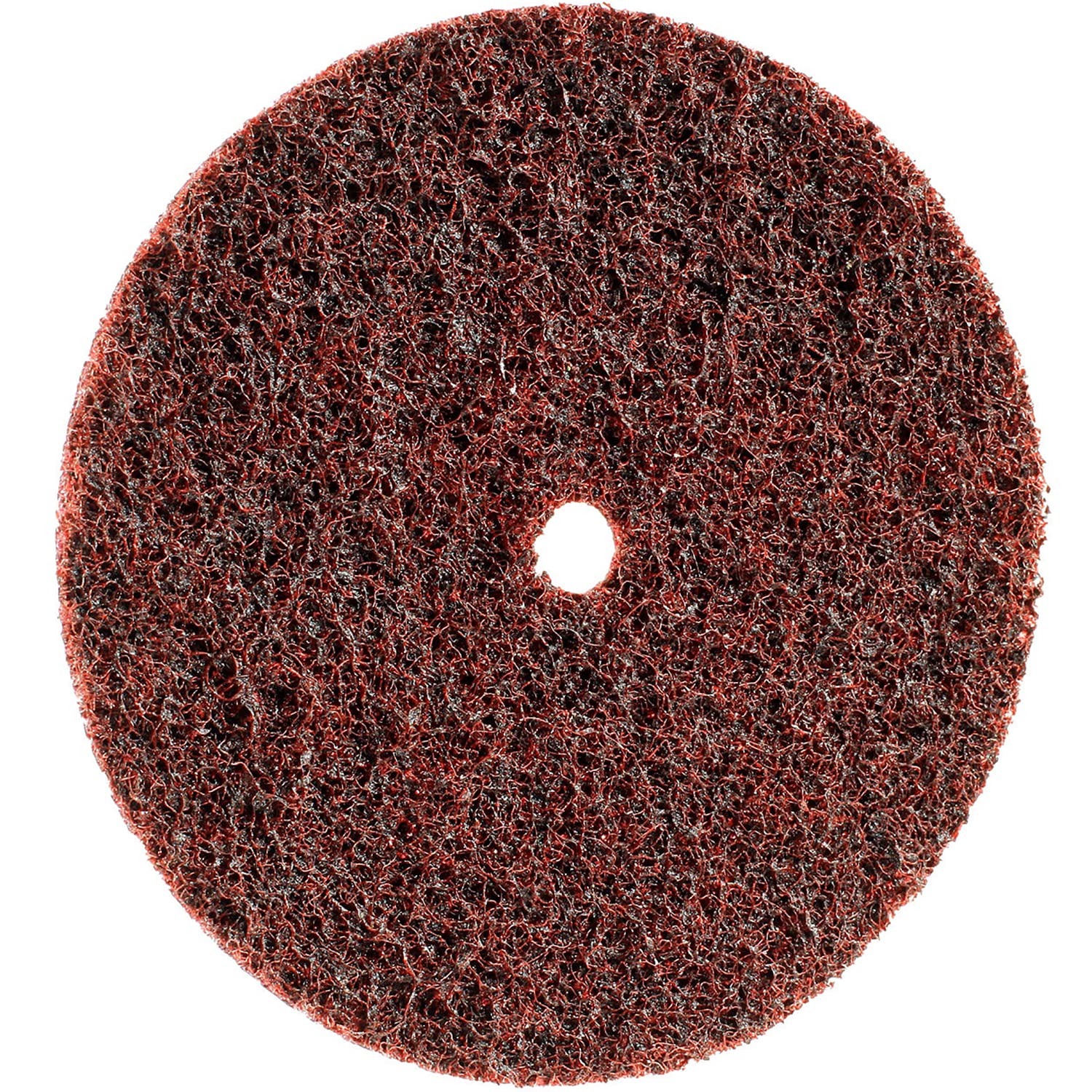 CS Unitec 80651 FIX Fleece (Nonwoven) Disc for The FIX Hook and Loop System, 6" Diameter, Medium (Red) (Pack of 10)